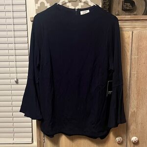 Crown & Ivy Navy Women's Blouse